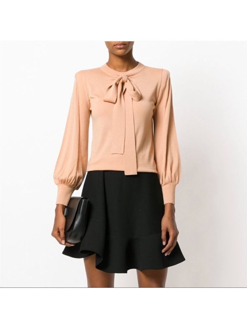 Chloé 🎥 Guilty Party TV Show bow-tie knit sweater